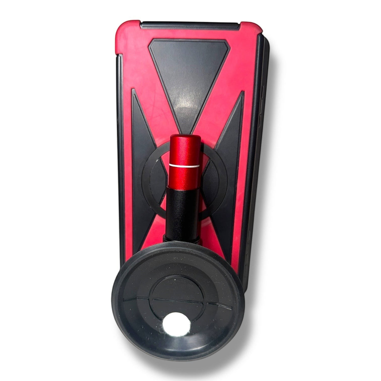 Anson PDR Elimadent X-Factor Flip Light, red and black, with adjustable LED lights and suction cup base.