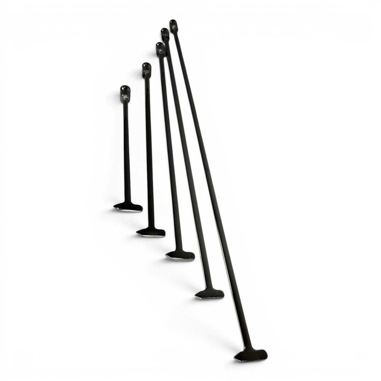 Anson PDR Tequila compact HUB anvil brace tools in five lengths, featuring a T-shaped head and tapered shaft.