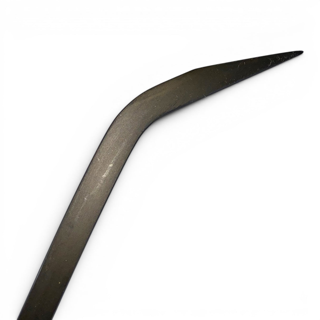 Anson PDR Tequila Indexing Hub arched hand tool, 5/16" x 10", black metal, tip to the left.