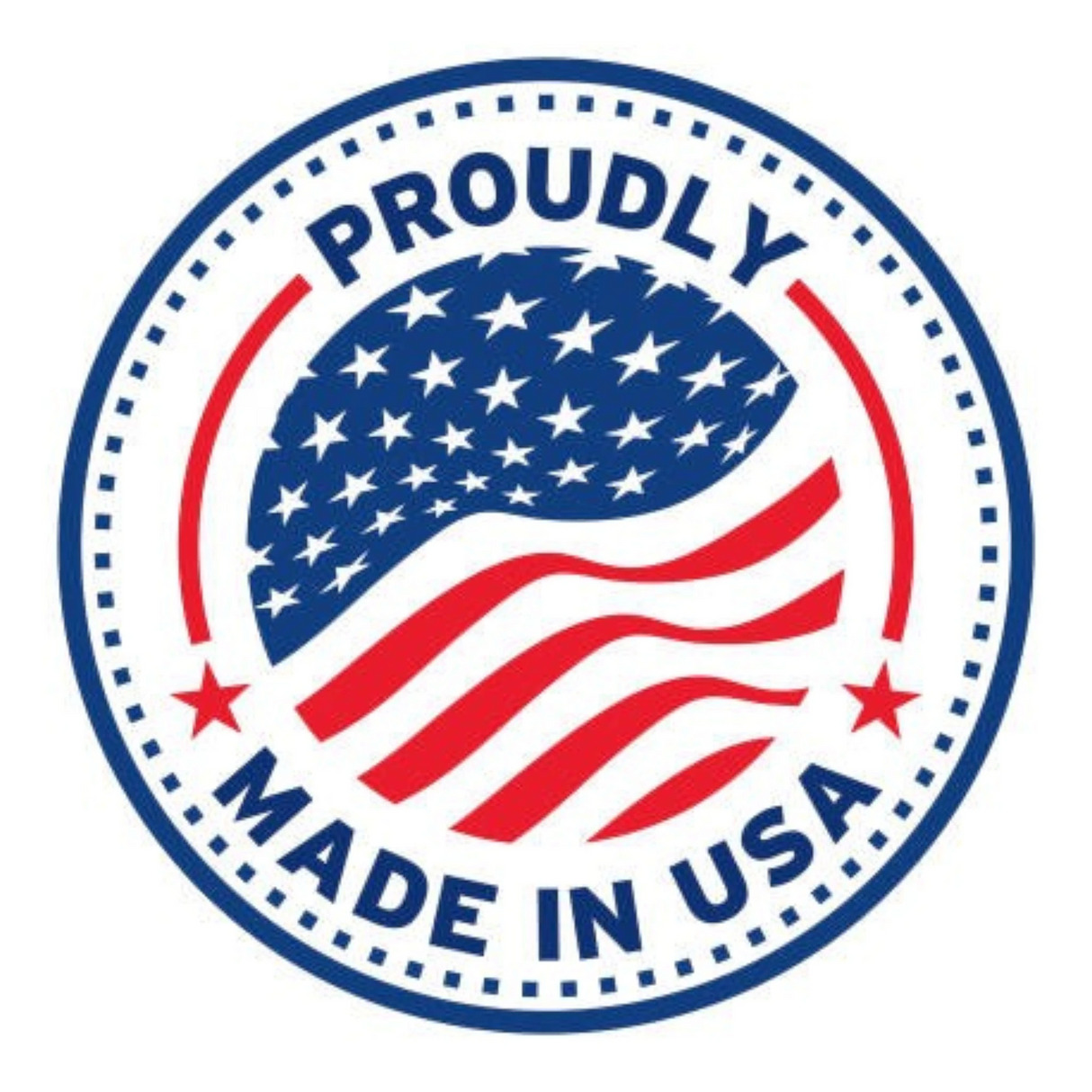 Anson PDR Proudly Made in USA circular emblem with American flag design