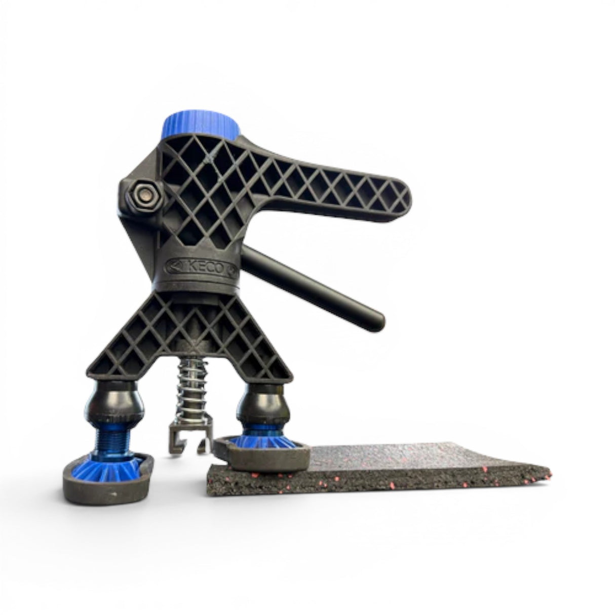 Anson PDR Black Plague Robo Legs adjustable aluminum lifter feet for Keco Robo Lifter, K-Beam, and K-Beam Junior. Black with blue accents.