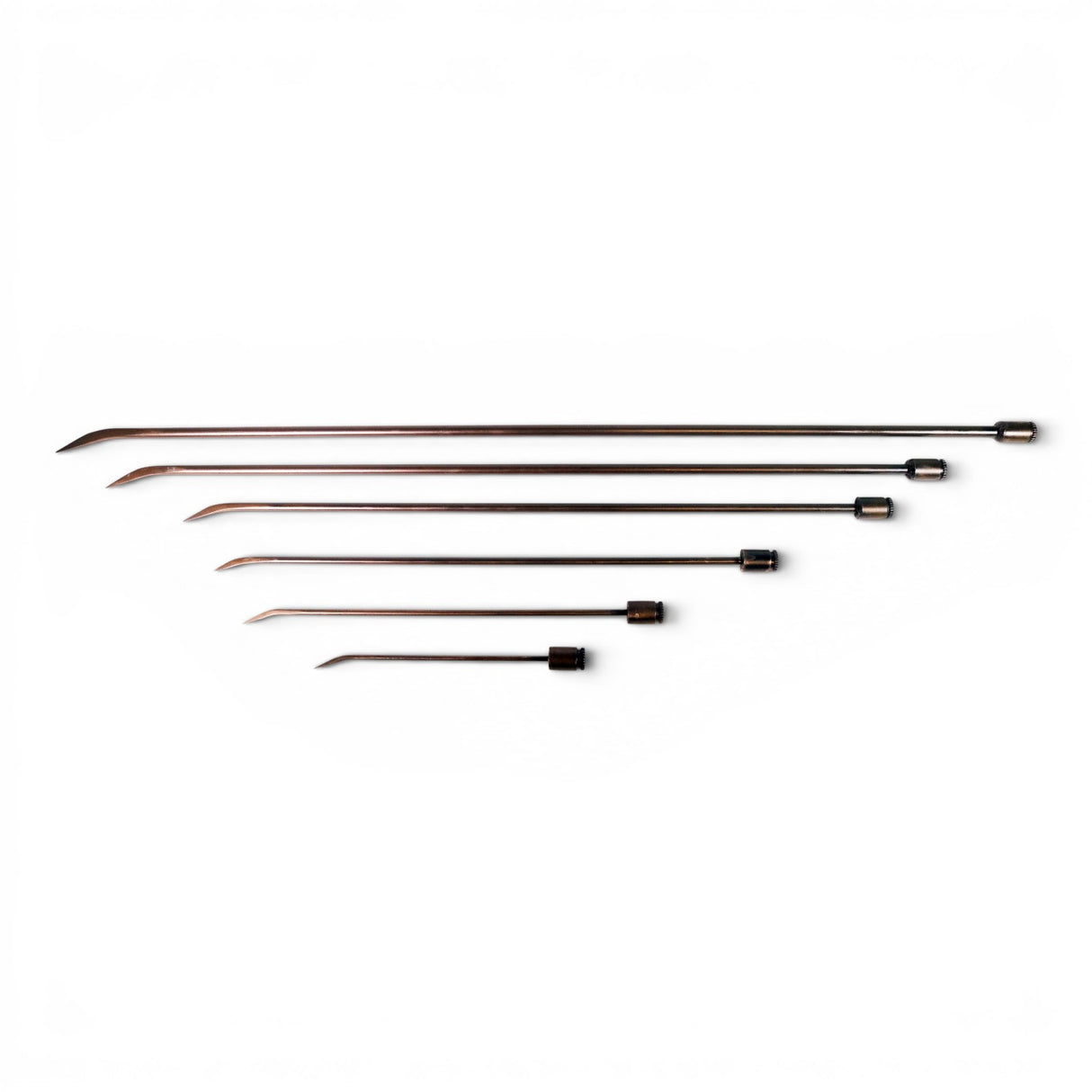 Anson PDR Tequila Tools Black Ice Picks set of 6 dent repair rods made of black oxide high carbon spring steel with shaved sharp tips.