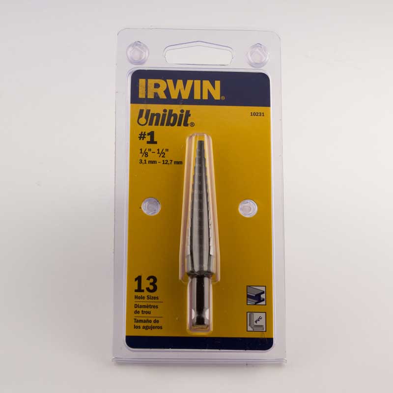 #1 Unibit Step Drills 1/8"-1/2" Step Drill Bit