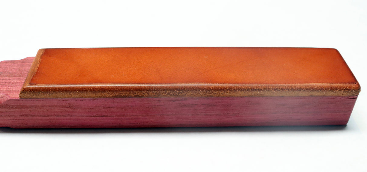 Anson Purple Heart Wood Paddle With Texas Leather face 5.5 oz