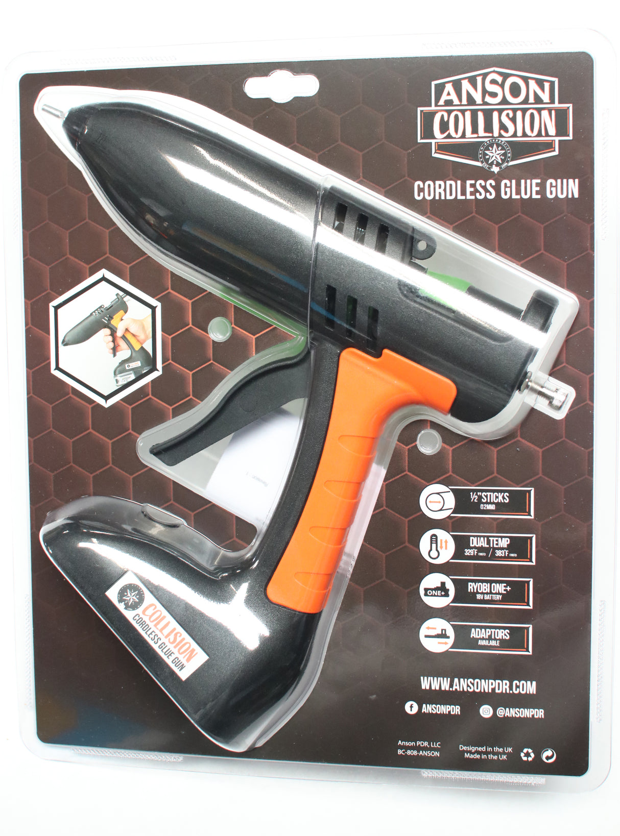 Anson Collision Glue Gun High capacity Cordless