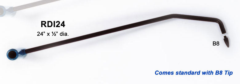 Dentcraft 24" Double Bend Interchangeable Tip PDR Rod