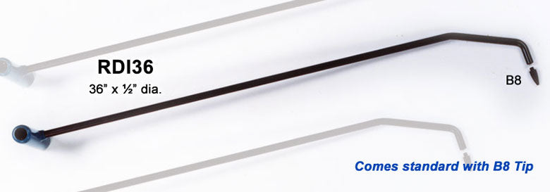 Dentcraft 36" Double Bend Interchangeable Tip PDR Rod