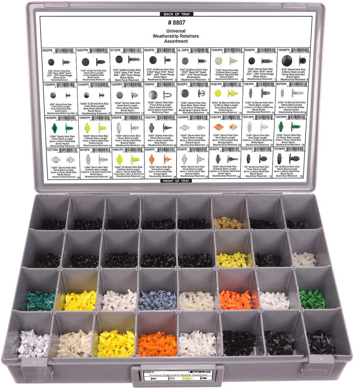 Automotive Weatherstrip Retainer Assortment