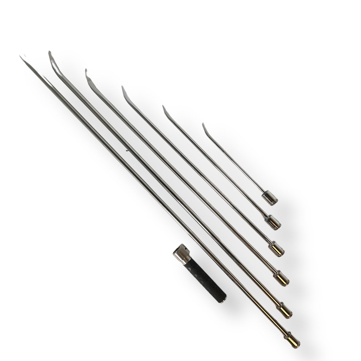 TEQUILA TOOLS STAINLESS STEEL HUB ICE PICK SET WITH INLINE GRIP HANDLE