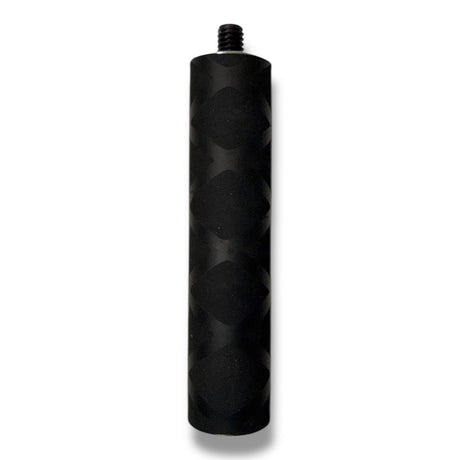 Anson PDR black knurled handle extension with X-grip, 7/8" diameter, 5" length.