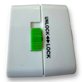 Anson PDR Elimadent X-Factor Flip Light, white with green unlock/lock switch. Features dimmable warm and cool LEDs.