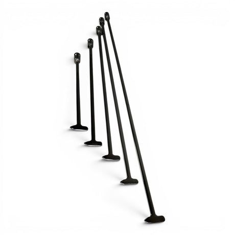 Anson PDR Tequila compact HUB anvil brace tools in five lengths, featuring a T-shaped head and tapered shaft.