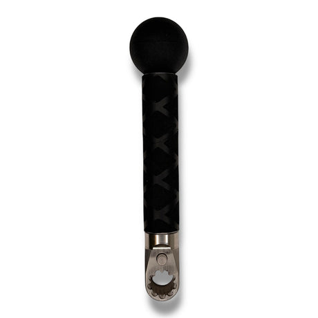 Anson PDR Tequila black compact hub rattlesnake tail set with a textured grip and metal connector.