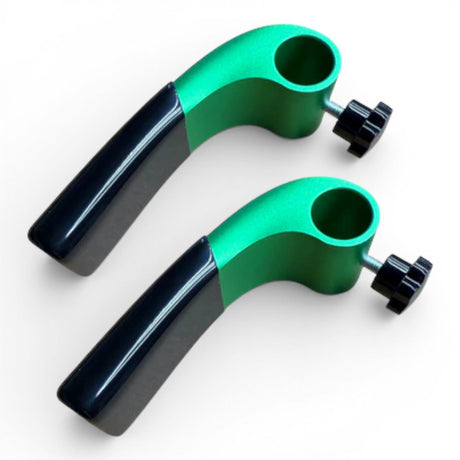 Anson PDR Black Plague Lateral Tension Adapters, green and black, used for dent repair with porta power.