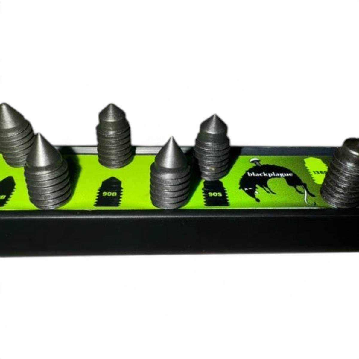 Anson PDR Black Plague micro tips set featuring various metal dent repair tips on a magnetic organizer stand