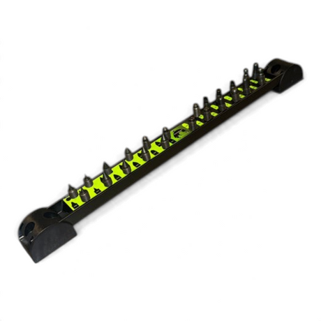 Anson PDR Black Plague micro tips set featuring 23 assorted metal tips on a magnetic organizer with green accents