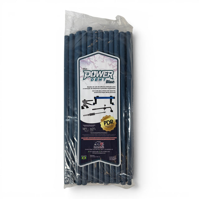 Anson PDR Brazilian Power Dent blue hot melt glue sticks in a 1kg plastic bag for professional paintless dent repair.
