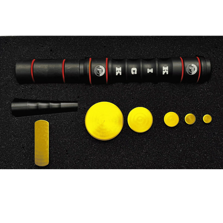 Anson PDR Sergio's Bull Kick PDR tool kit featuring a black slide hammer and various yellow cold glue tabs
