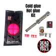 Anson PDR Dead Dent Tools cold and hot glue PDR kit with slide hammer, glue sticks, putty, and assorted pulling tabs.