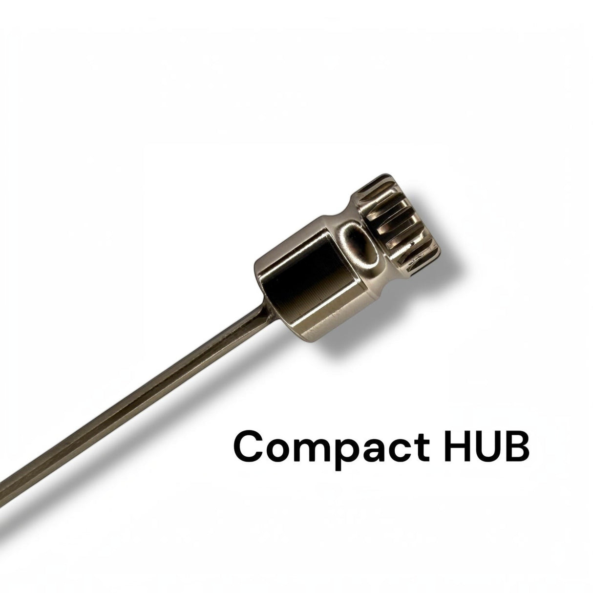 Anson PDR COMPACT HUB double pick tool with a 1/4" diameter shaft for tight spaces.
