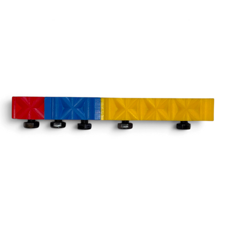 Anson PDR Dent Slayer Slay-Go 3-piece modular leverage block with red, blue, and yellow sections for dent repair.