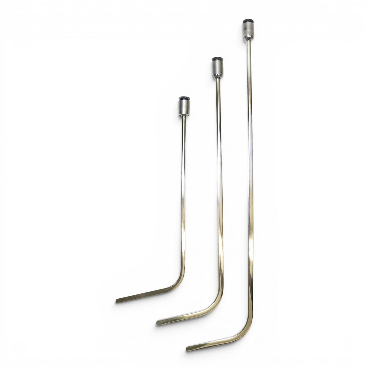 Anson PDR Tequila Tools Door Lord Blade Hub set with tactical Guerrilla Grip. Three stainless steel PDR rods with bent tips and black caps.