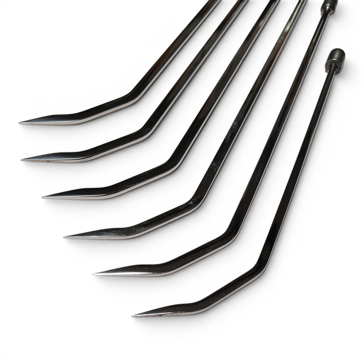 Anson PDR stainless steel double bend sharp tip rods for PDR tools, set of 6.
