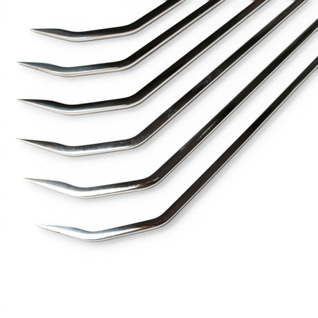 Anson PDR stainless steel double bend sharp tip rods for PDR tools, set of 6.