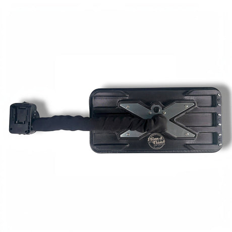 Anson PDR Elimadent X-Factor Mini 14" PDR light with black ridged housing and silver X-shaped accent.
