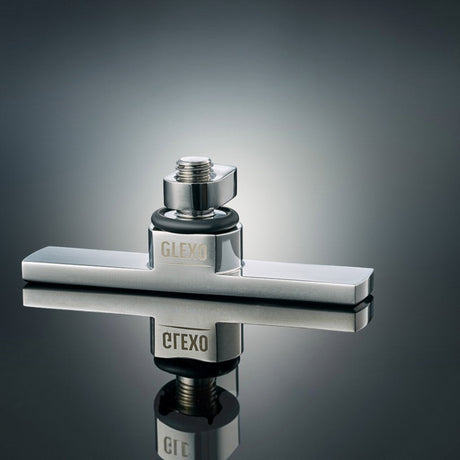 Anson PDR Glexo metal rectangular crease tab for paintless dent repair with a threaded stud and black O-ring.