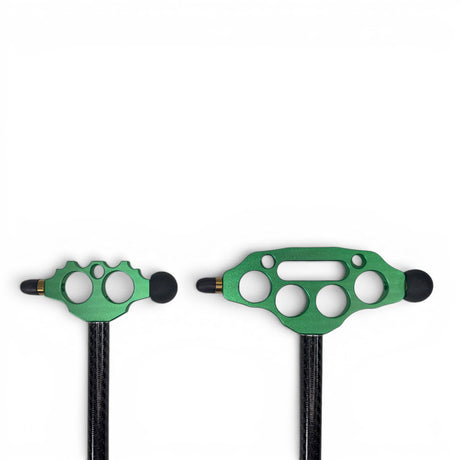 Anson PDR Tactical Blending Hammers in green with carbon fiber handles and modular rubber tips for dent repair