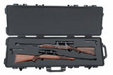 Anson PDR Hail Case with two scoped rifles, black polypropylene, custom foam interior, TSA-approved.