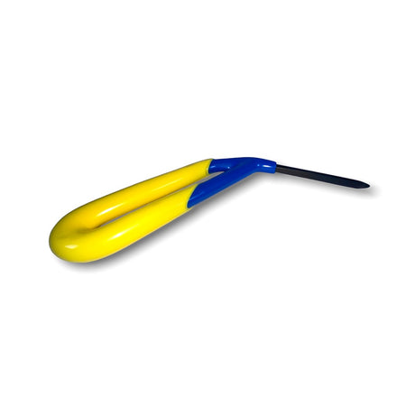 Anson PDR yellow and blue hand tool with diamond tip for PDR work. Fits tight spots.