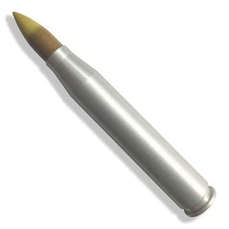 Anson PDR .50 CAL Interchangeable Knockdown with Match Grade Tip, silver metal body, yellow tip.