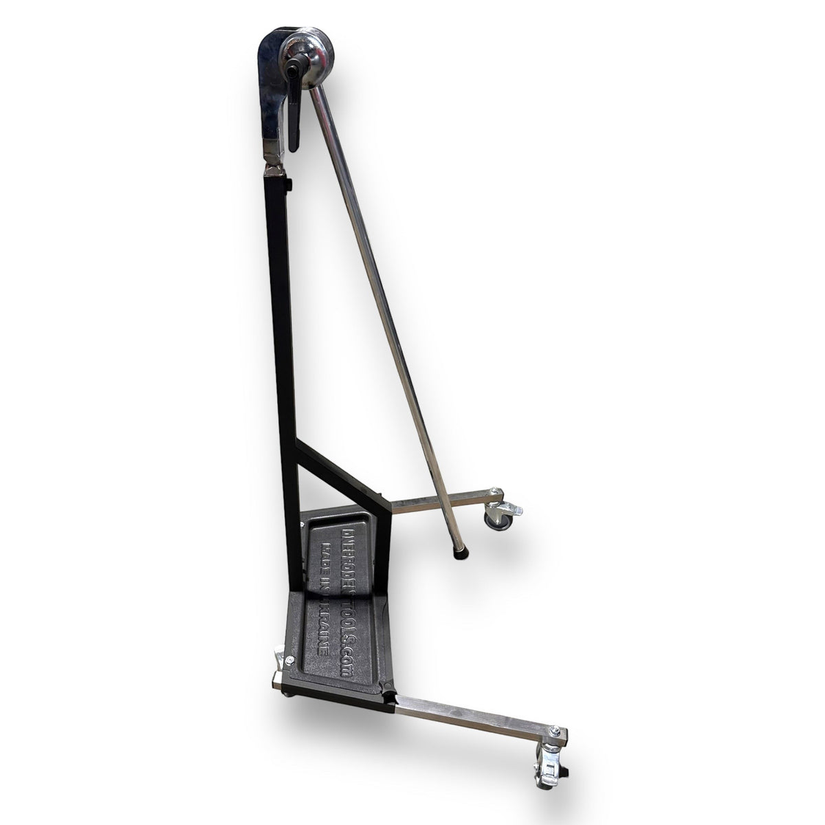 Anson PDR DNE light stand with adjustable arm and weighted base on wheels.