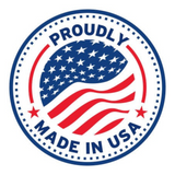 Anson PDR Proudly Made in USA circular badge with American flag design.