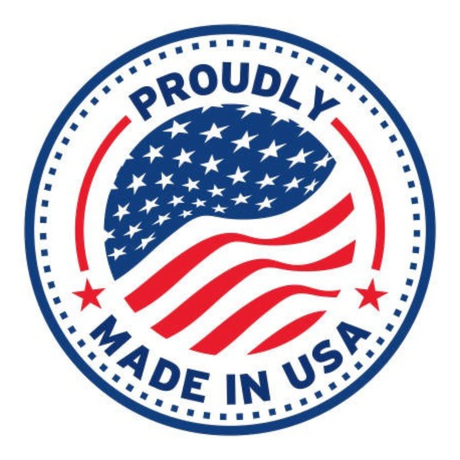 Anson PDR Proudly Made in USA circular badge with American flag design.