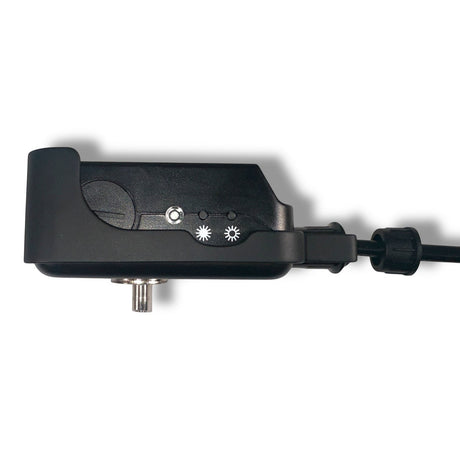 Anson PDR black plastic Hail Stand Receiver Plug Lock with metal pin and indicator lights.