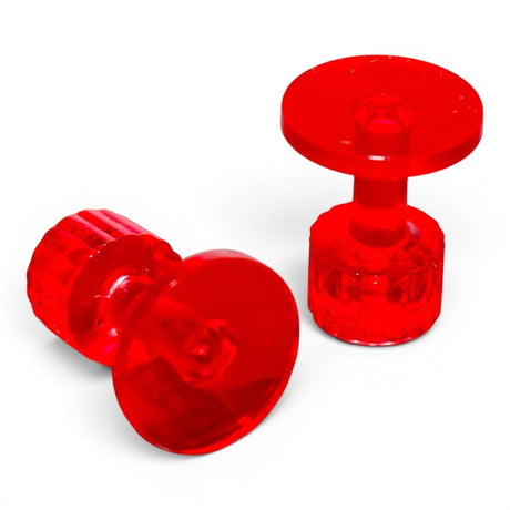 Anson PDR Dead on Dead Center red PDR glue tabs for precise paintless dent repair and finishing work