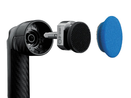 Anson PDR Rupes BIGFOOT iBrid Nano II polisher head with SMARTFIX quick-release system, backing pad, and blue foam pad.