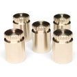 Anson PDR 5 pack stainless steel indexing hubs with threaded tops and knurled edges. For tool conversion.