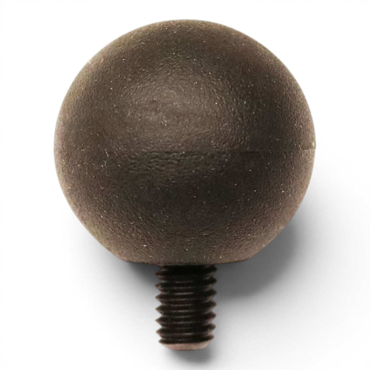 Anson PDR tactical ball tip, 1.5 inch diameter, dark brown, with threaded post for PDR hammers.