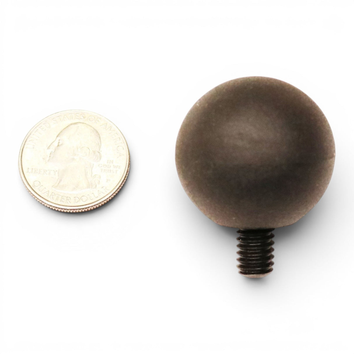 Anson PDR small tactical ball tip, 1"1/4 diameter, soft outer with hard inner, 5/16-18 tread.