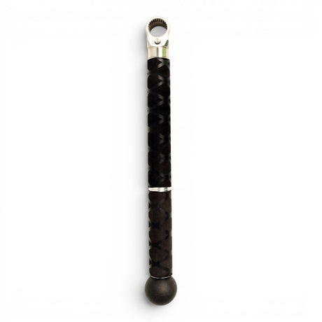 Anson PDR Tactical Grip 3 Handle Set with black X-flock rubber grip and silver connector.