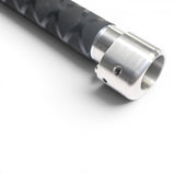 Anson PDR tactical inline grip handle with black X-FLOCK rubber grip and silver aluminum extension.
