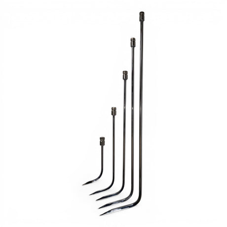 Anson PDR Tequila Compact HUB stainless steel door panel rods in five varying lengths with precision-angled tips.