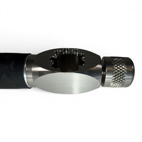 Anson PDR Tequila Econoline compact indexing handle made of stainless steel with a knurled push-button release.