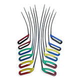 Anson PDR Tequila PDR hand tools set with fixed handles, 6 left and 6 right arched brace tools in red, green, blue, and yellow.