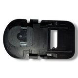 Anson PDR Trifecta adapter for Ryobi batteries to Makita, DeWalt, or Milwaukee tools. Black plastic construction.