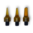 Anson PDR Dead Dent Tools Root Beer Ultem knockdown tip set including Pee Wee, Firing Pin, and Silencer designs.